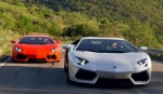 2 Aventador "đuổi bắt" trên đường phố Roma