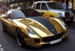 Ferrari 599 GTB dát vàng xuất hiện tại London